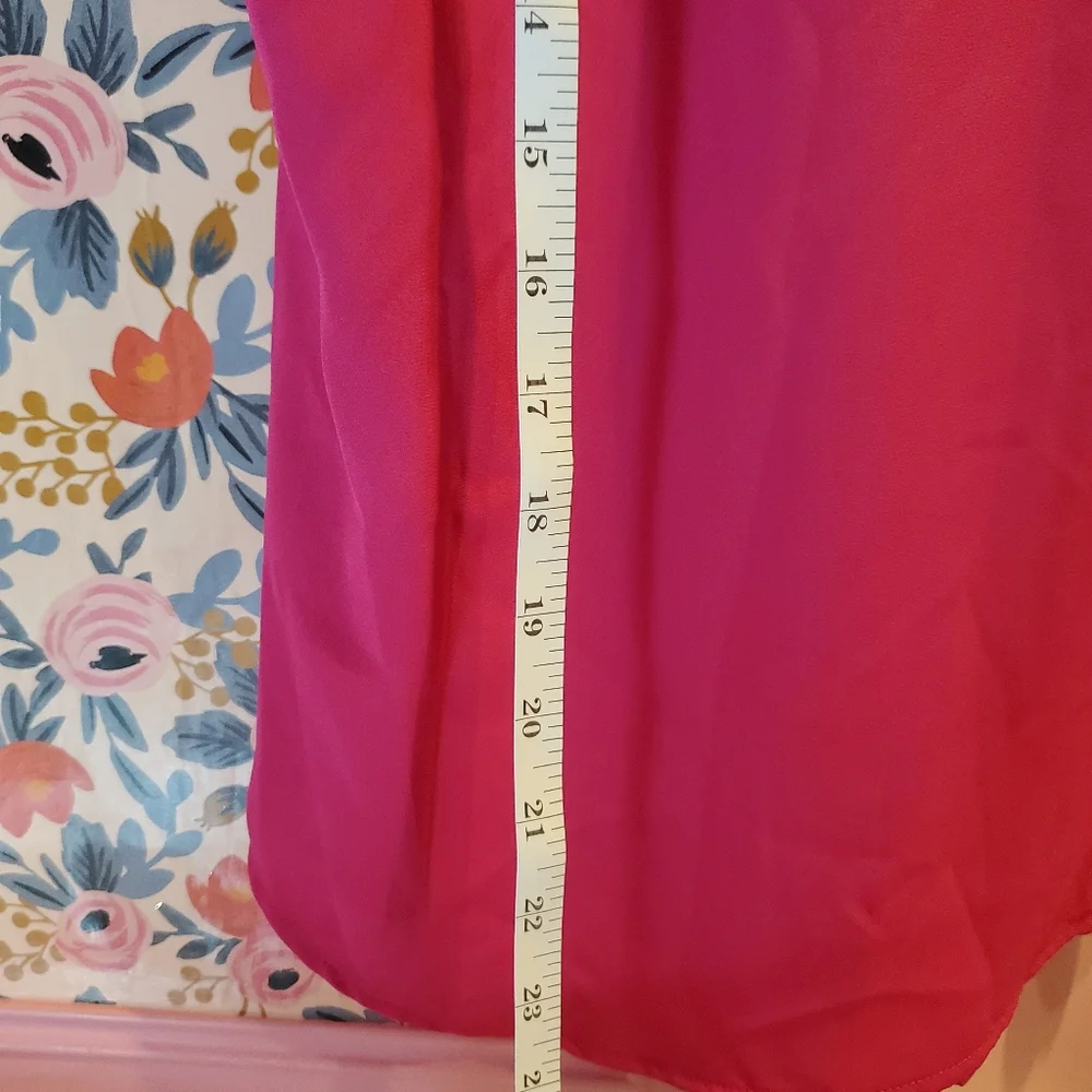 Pink Sleeveless Med Blouse with Bow - Picture 6 of 6